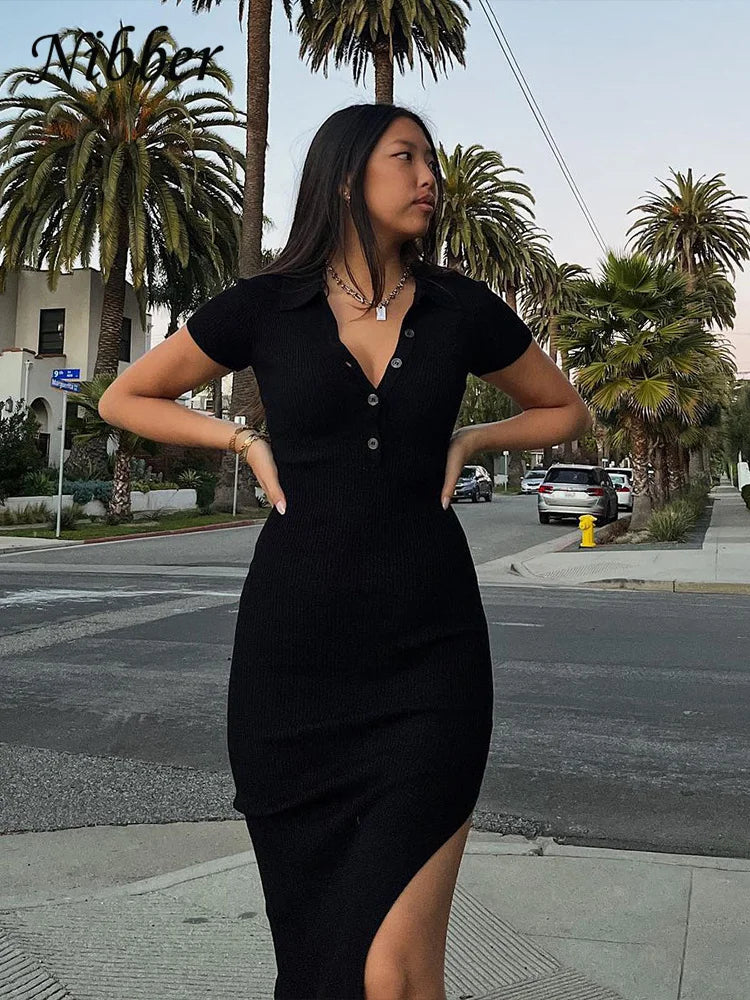Nibber Elegant Maxi Dress for Women Summer Streetwear Party