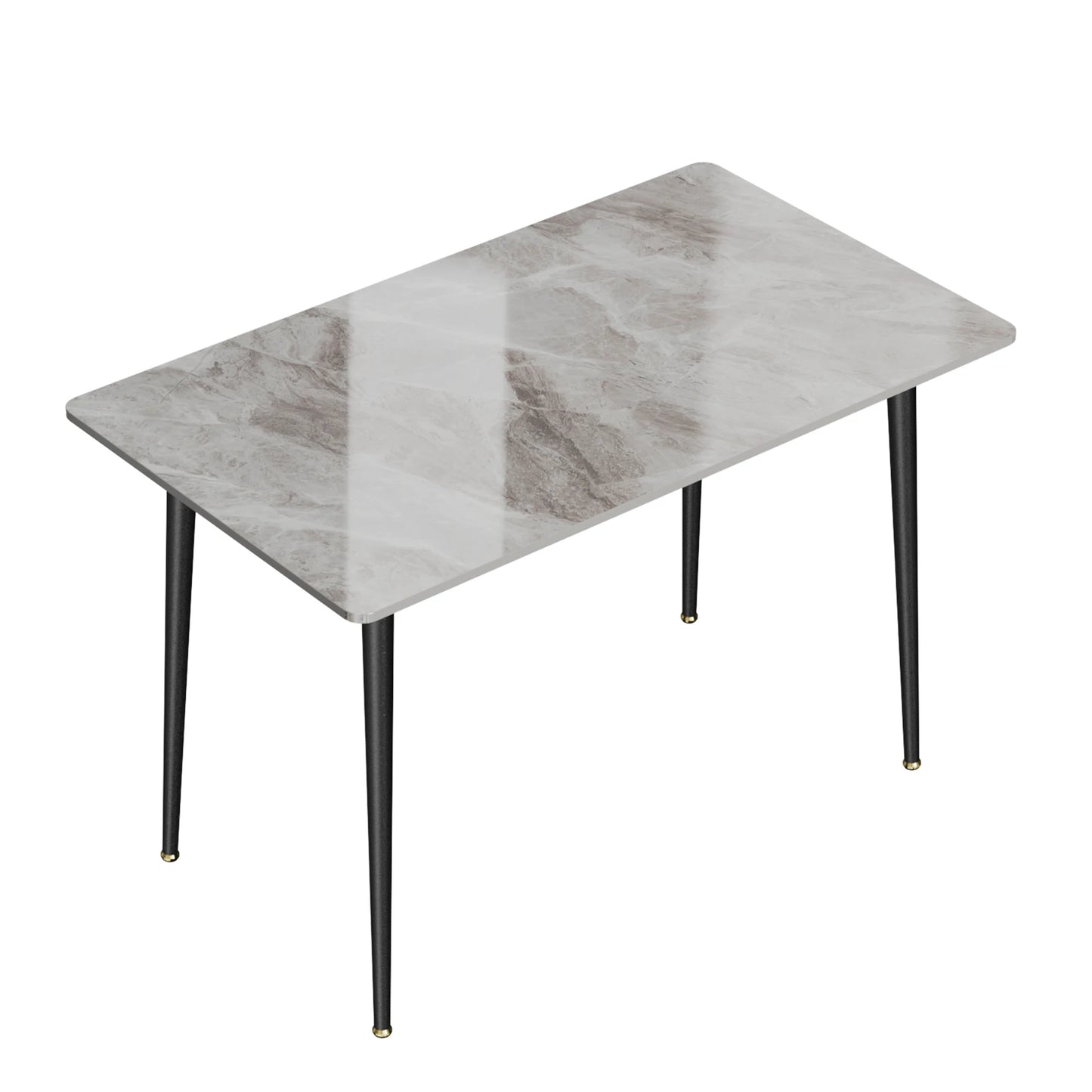 Modern Marble Dining Table with Metal Frame for Stylish Dining