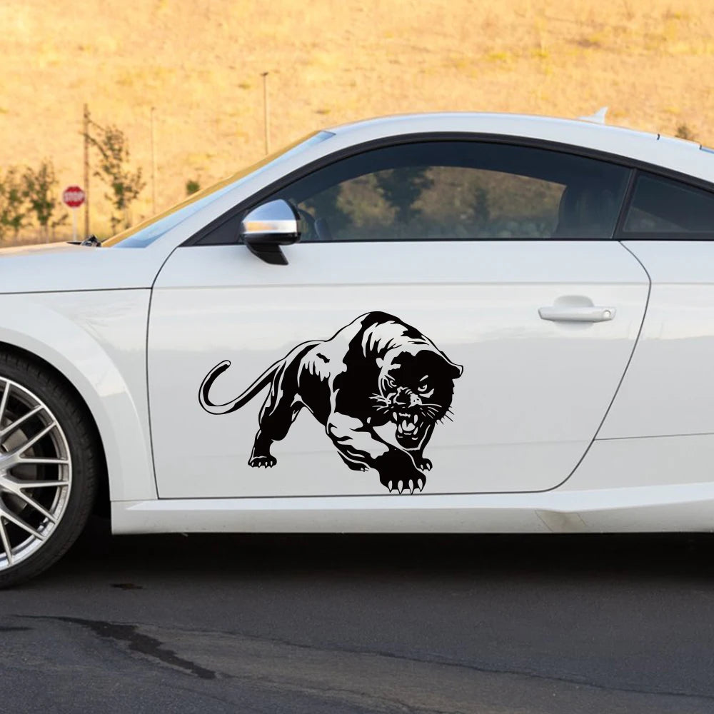 Graphics Wild Panther Hunting Car Stickers Decor Waterproof Motorcycle Decals Suitable for Cars SUVs Vans RVs