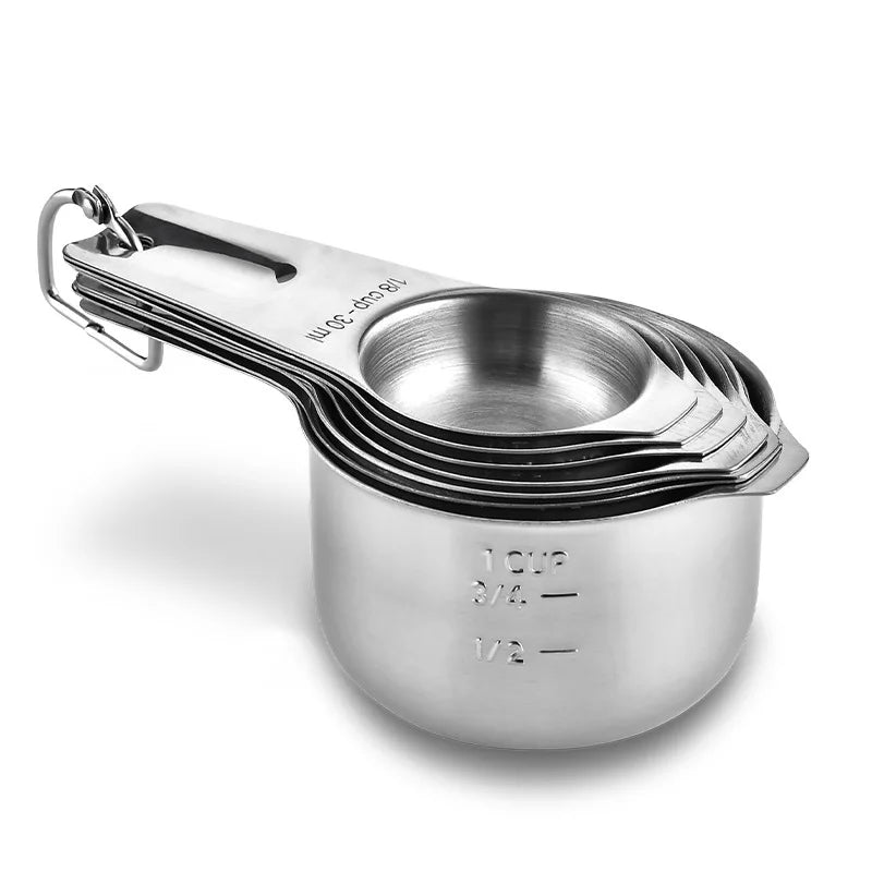 Stainless Steel Measuring Cups and Spoons Set for Baking
