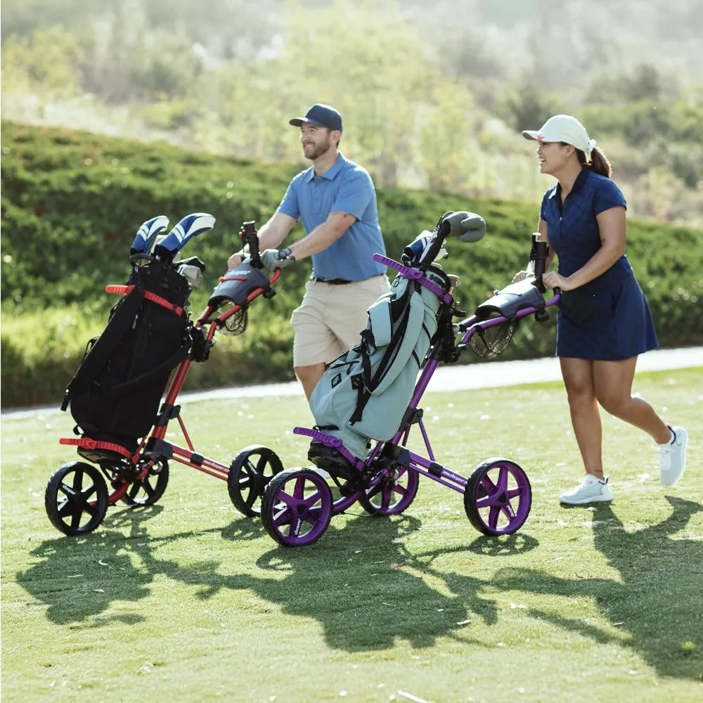 Clicgear Four Point Zero Golf Push Cart Three Wheel Foldable