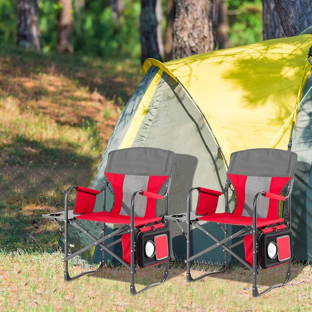Hign-concerned Camping Folding Chair With Side Table
