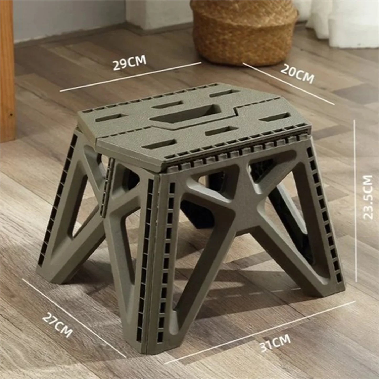 LELINDA Outdoor Folding Stool Portable Beach Chair Camping