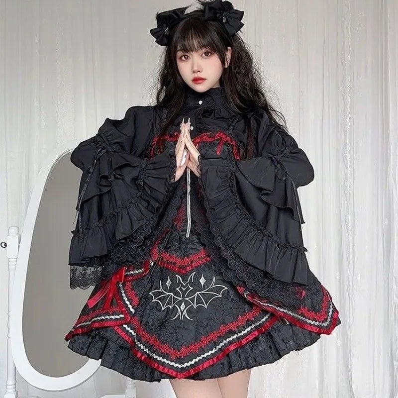 Benefit Mankind Gothic Lolita Lace Sleeve Blouse Ruffle