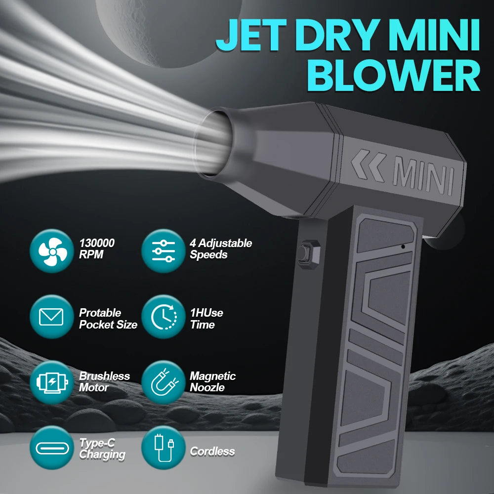 Turbo Jet Fan Electric Air Duster for Fast Cleaning