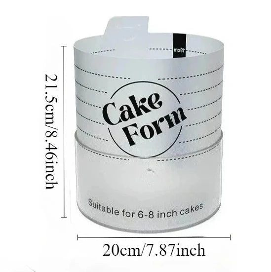 Adjustable Round Acrylic Cake Ring Mold for Baking and Decorating