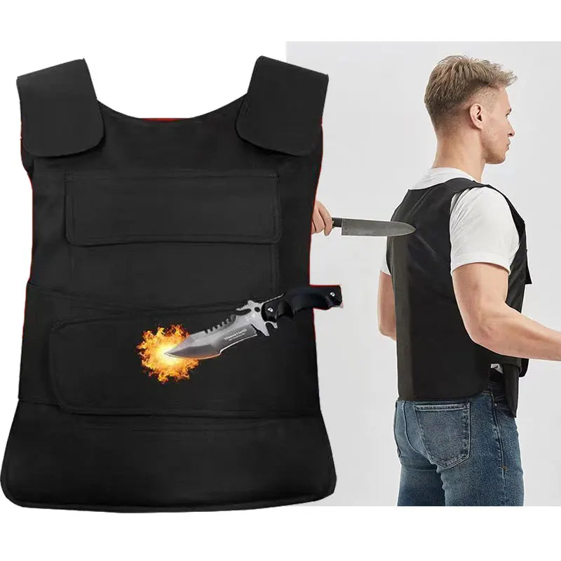 High Manganese Steel Anti-Stab Vest Outdoor Body Security Cut Proof Armor Tactical Defense Guard Clothing