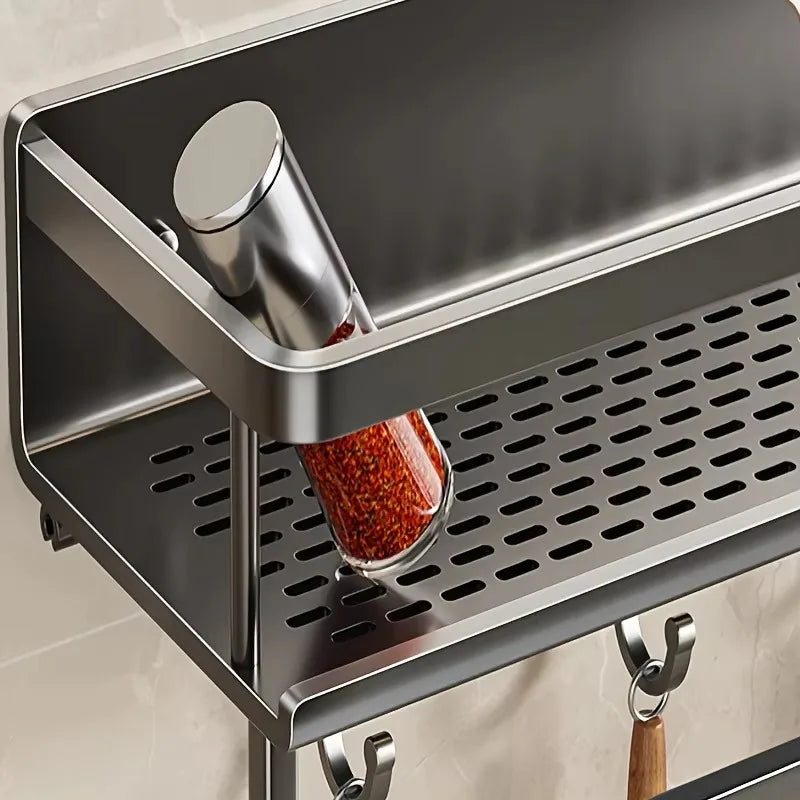 Choice Aluminum Wall Mounted Shelf Kitchen Spice Rack