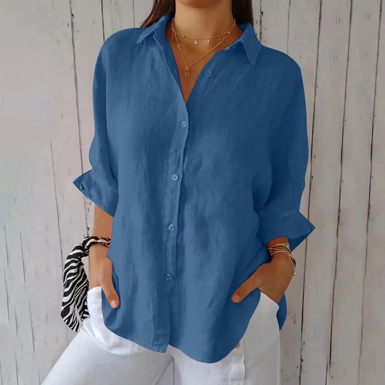 CN Guangdong Cotton Linen Womens T Shirt Loose Fit Top