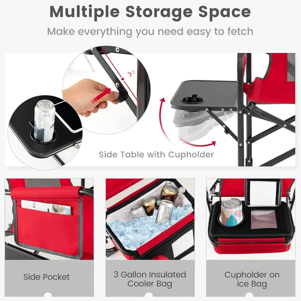 Hign-concerned Camping Folding Chair With Side Table