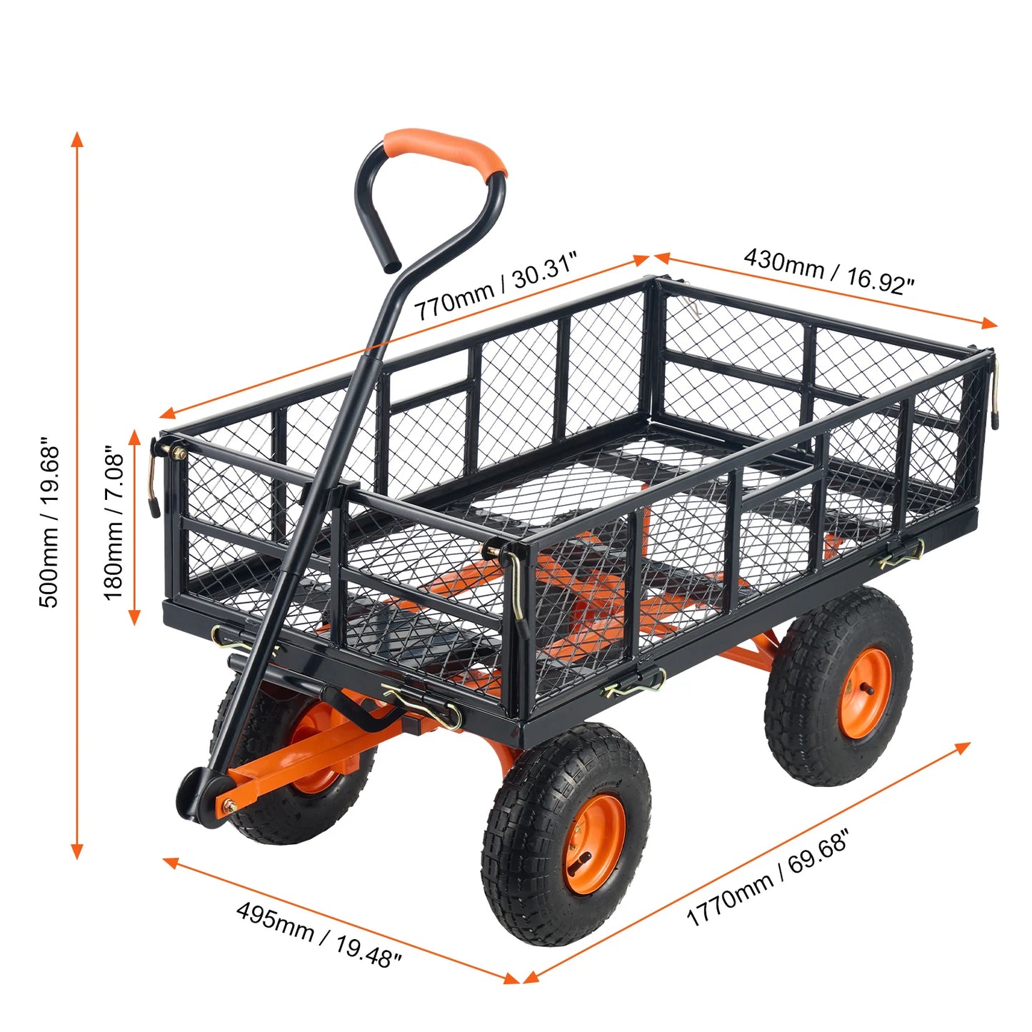 Durable Garden Cart Versatile Utility Wagon for Easy Transport