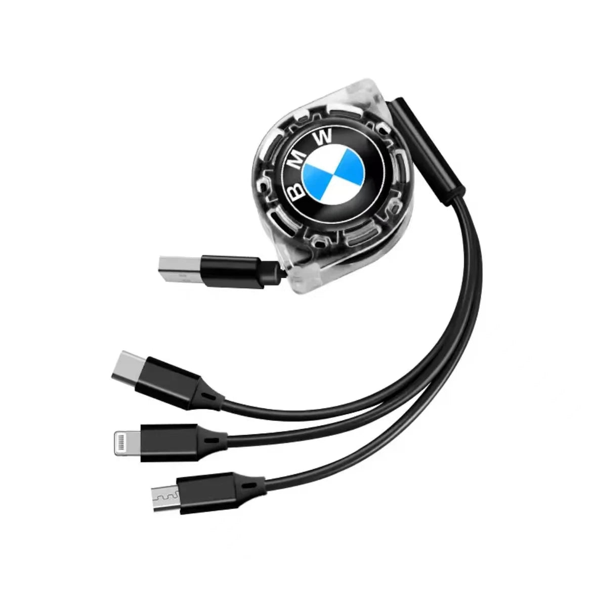 BMW 3 In 1 Fast Charger USB Data Cable Car Accessories