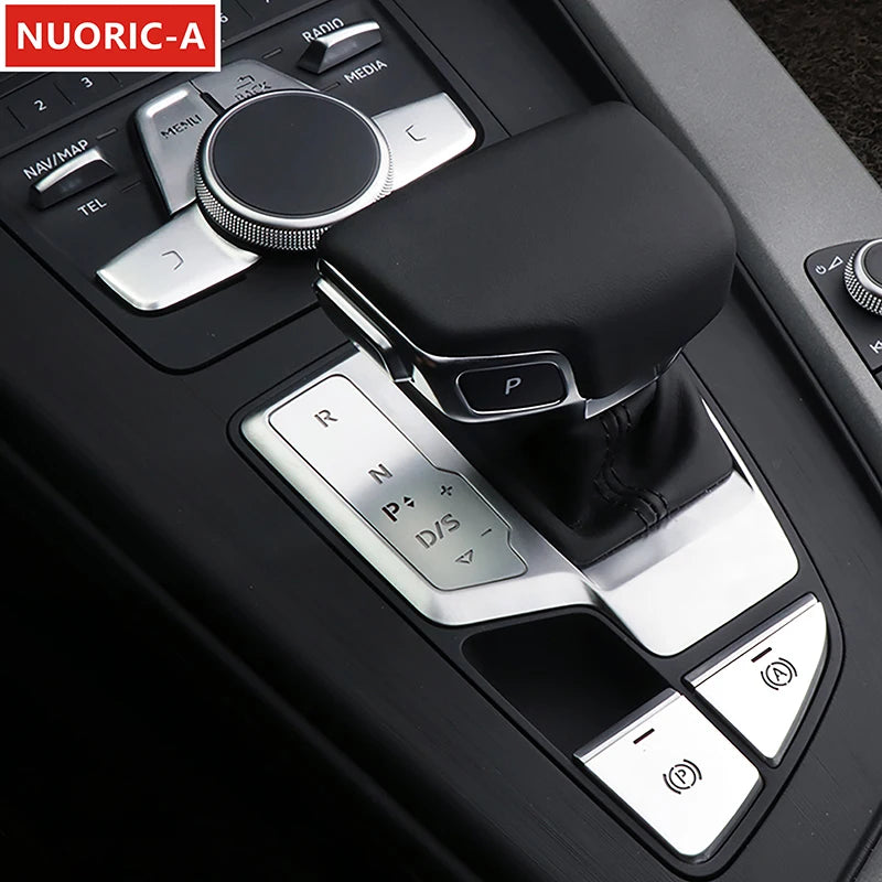 Aluminum Alloy Gear Shift Button Decals for Audi A4