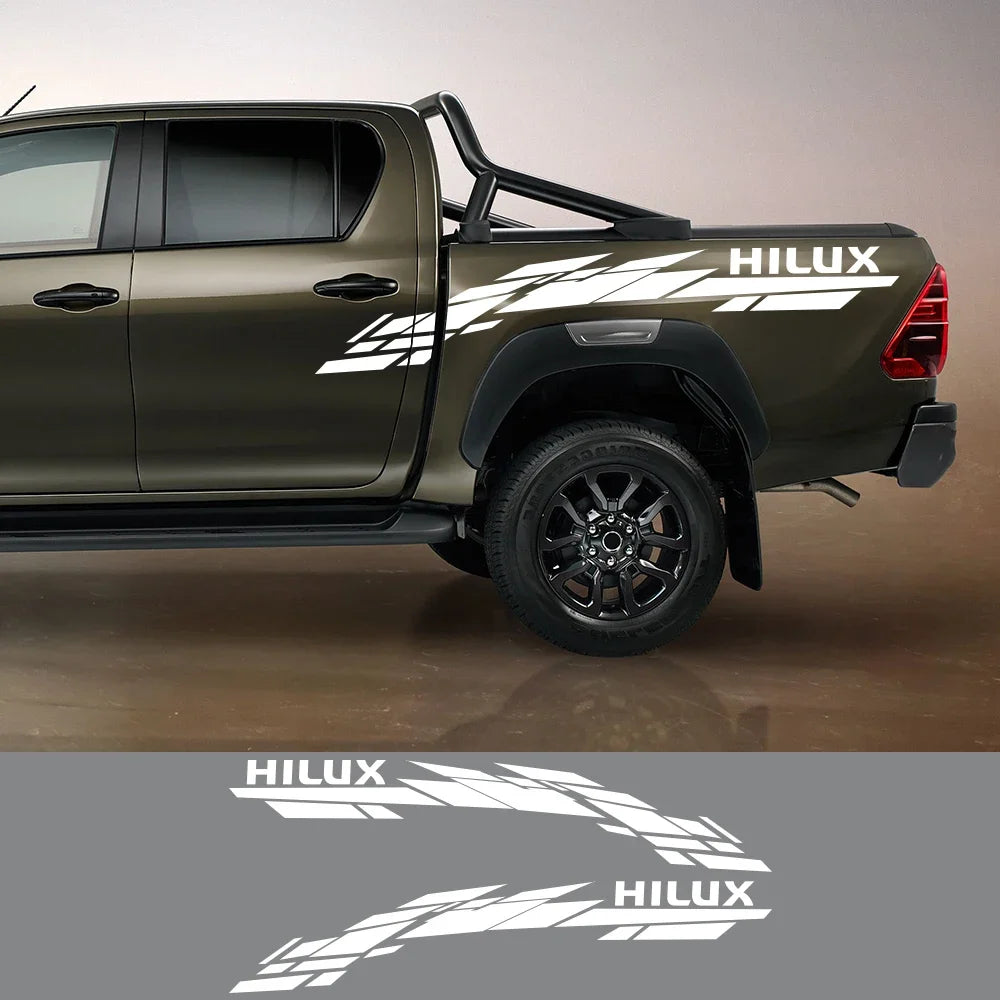 Car Stickers For Toyota Hilux Vigo Revo Rocco Truck Trunk Side Graphics Vinyl Decor Auto Accessories