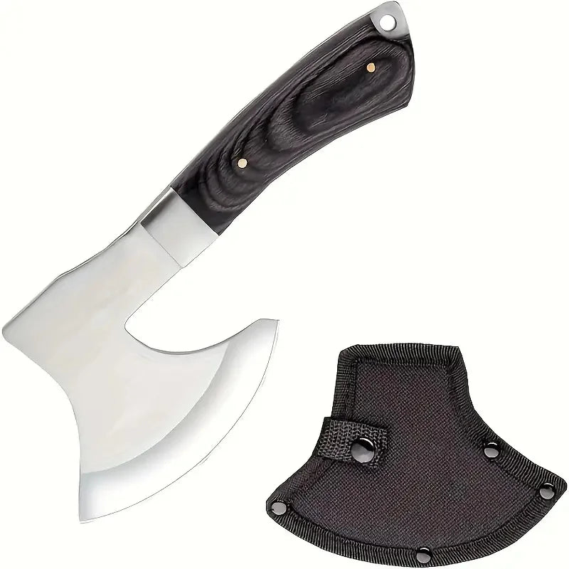 Forged Camping Axe with Sandalwood Handle for Outdoor Adventures