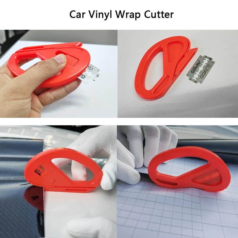 Car Vinyl Wrap Tools Automotive Film Application Kit Felt Squeegee Plastic Scraper Magnetic Holder Vinyl Knife Gripper