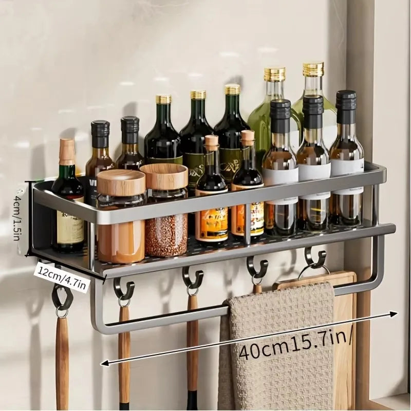 Choice Aluminum Wall Mounted Shelf Kitchen Spice Rack