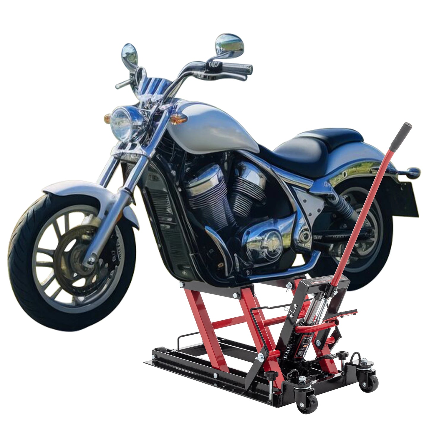 LZBEITEM Hydraulic Lift Jack 1500 LBS Motorcycle ATV Scissor Lift Table 4.5 to 15 Inches