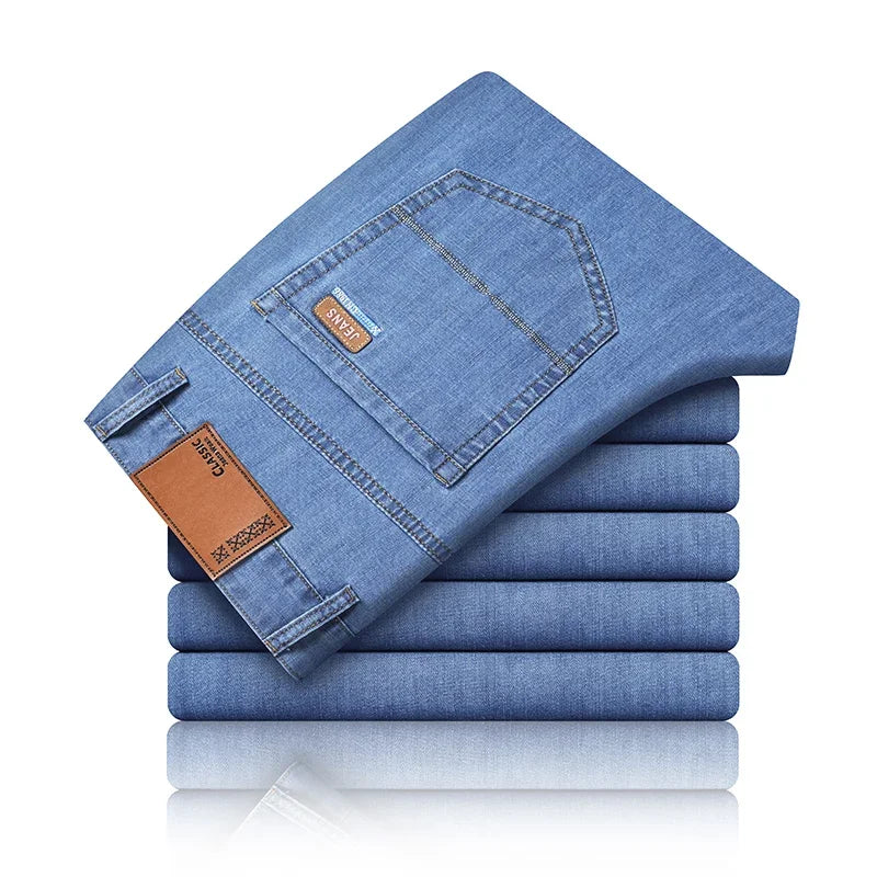 KUBROC New Ice Silk Denim Jeans for Men