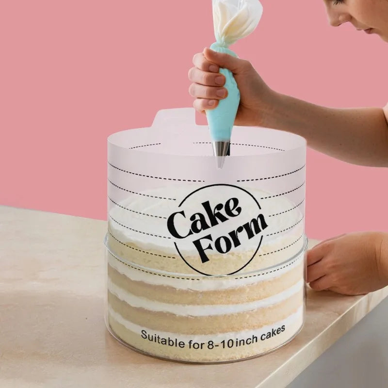 Adjustable Round Acrylic Cake Ring Mold for Baking and Decorating