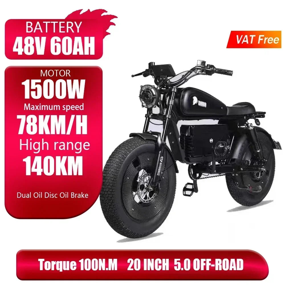 Himoto 3000W Off Road Electric Bicycle 48V 60Ah Fat Tire
