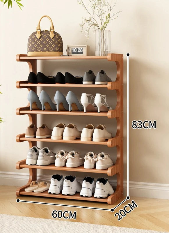 Modern Wooden Shoe Rack for Home and Dormitory Storage