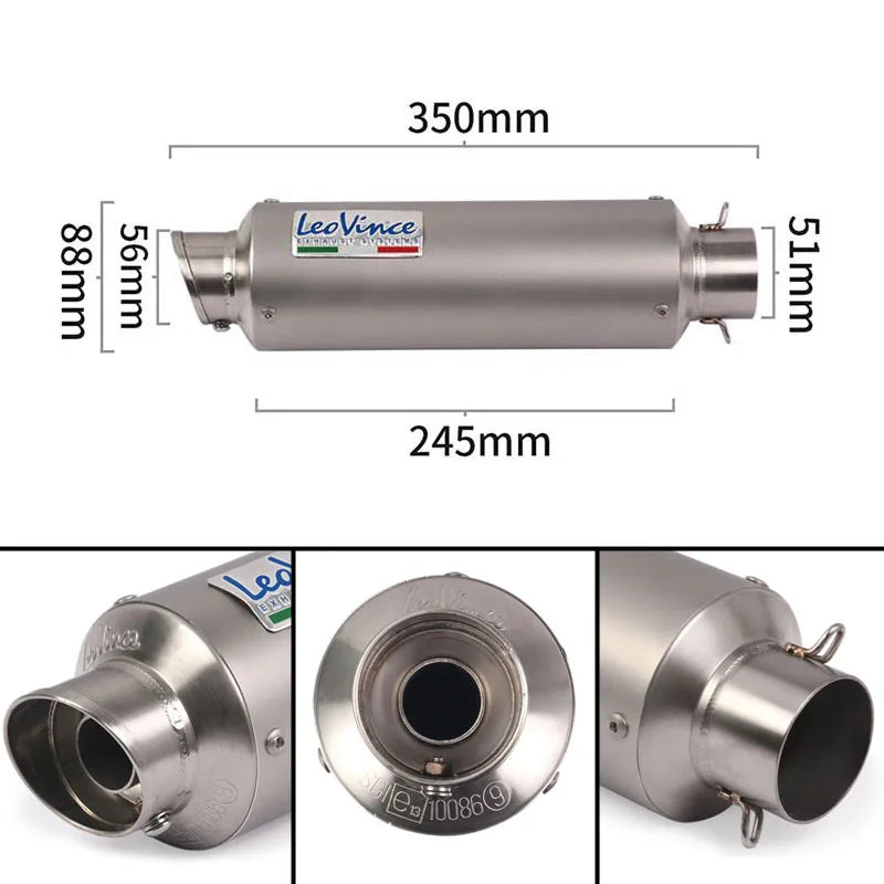 LeoVince EMark Slip On Exhaust Universal Motorcycle Honda