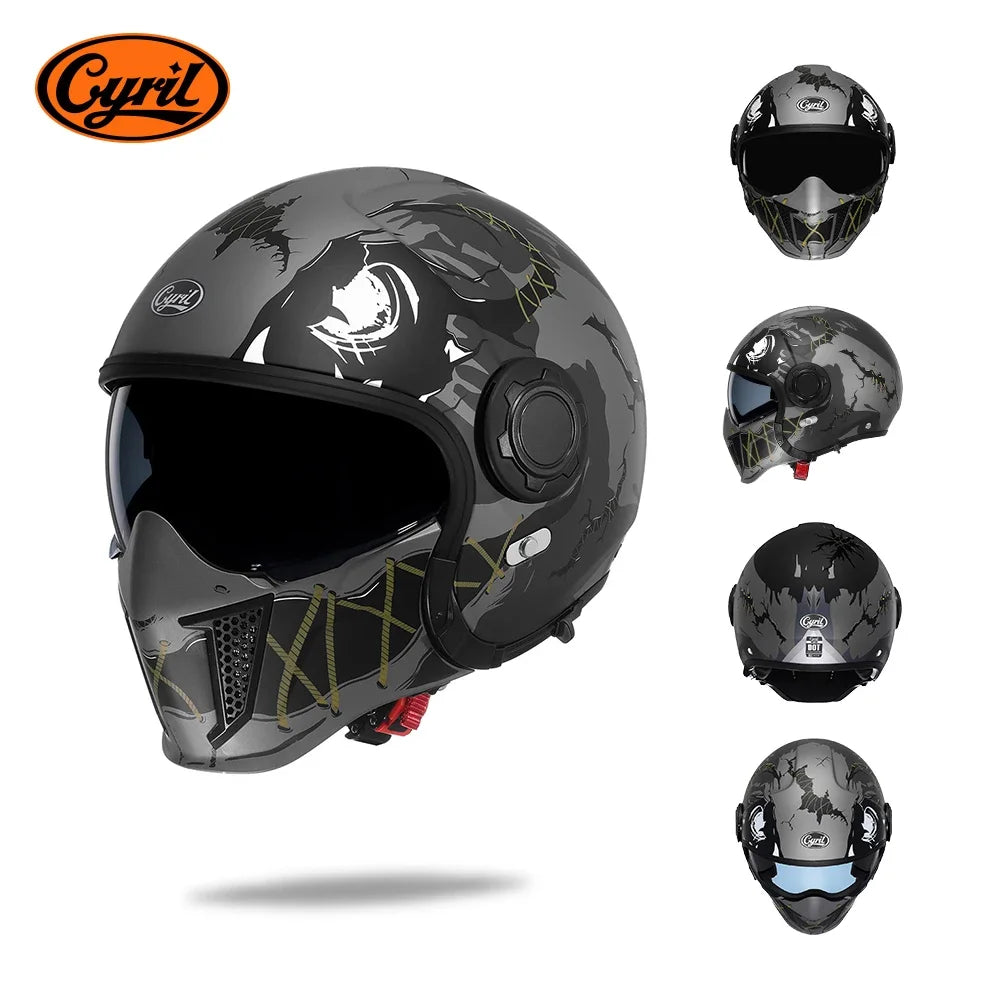Cyril Modular Motorcycle Helmet DOT ECE Approved Full Face