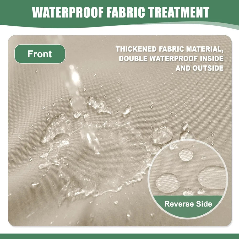 Outdoor Chair Cushions Set of 4 Waterproof Backrest and Deep Seat Cushion Set for Patio Furniture