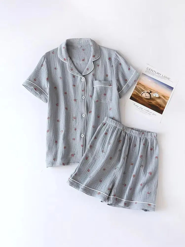 Cloud Cotton Story Women Cotton Crepe Pajama Set Two Piece
