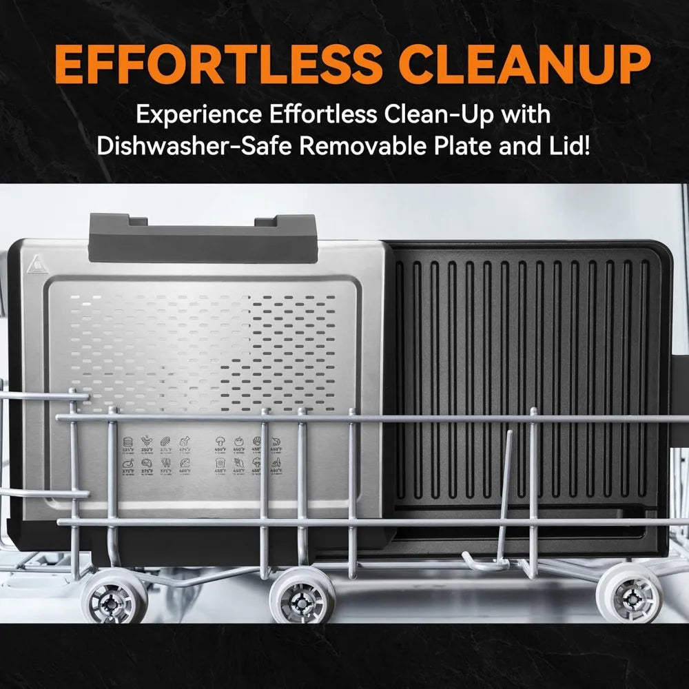 Baker's Friend Smokeless Indoor Grill With RemovablePlates PortableElectricGrillSystem