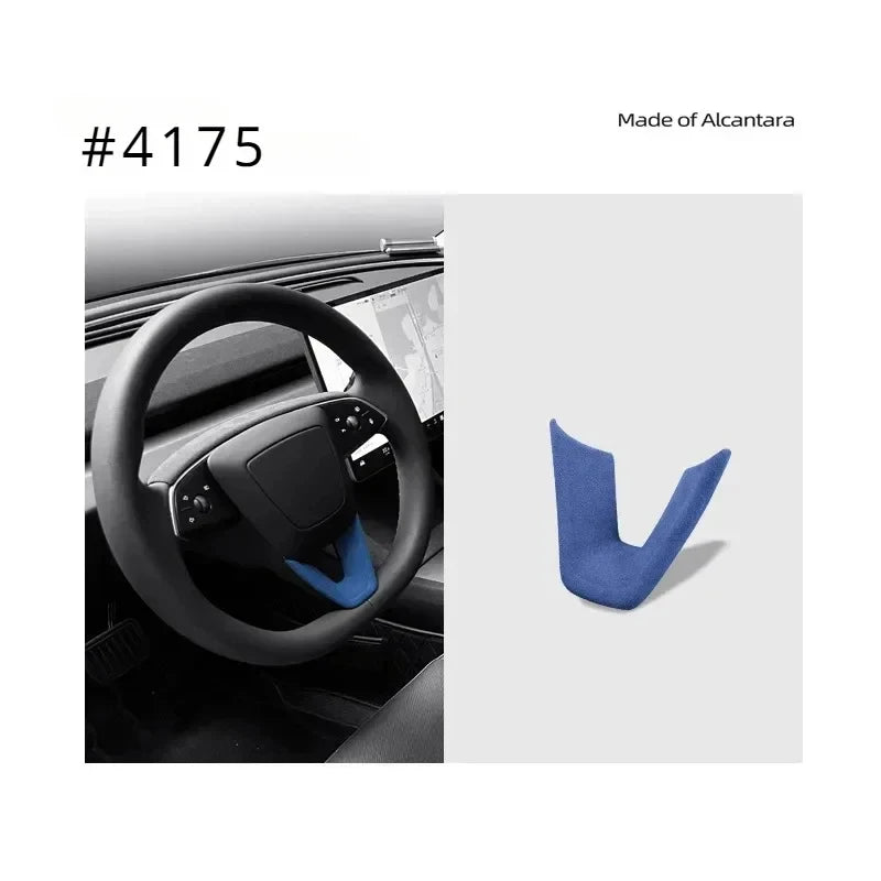 Alcantara Suede Steering Wheel Cover For Tesla Model 3