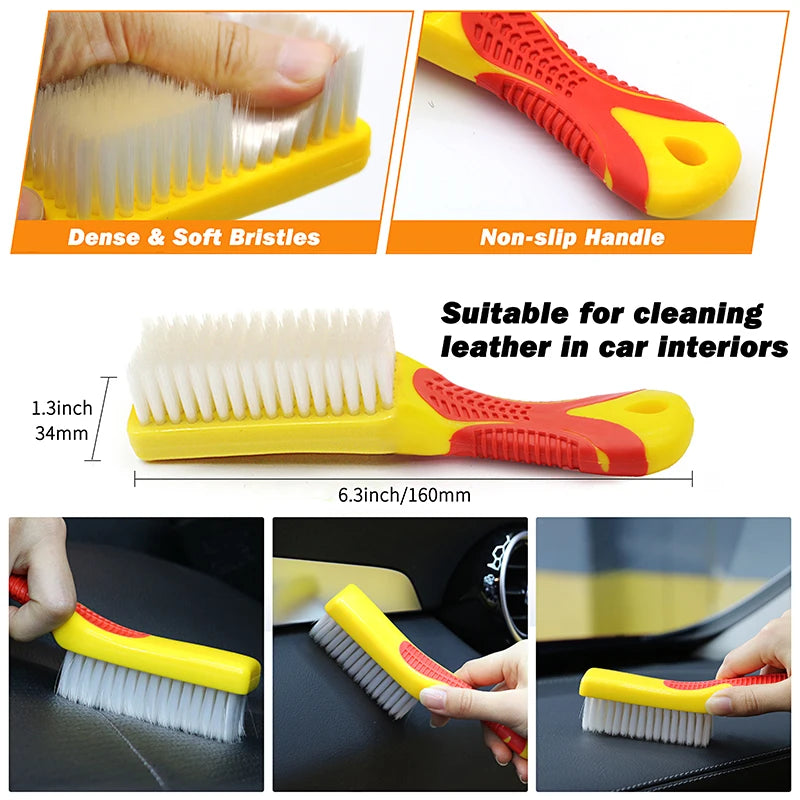 Car Detailing Brush Kit for Wheels and Interior Cleaning