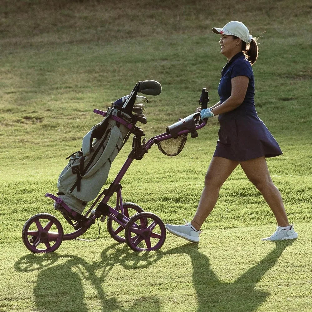Clicgear Four Point Zero Golf Push Cart Three Wheel Foldable