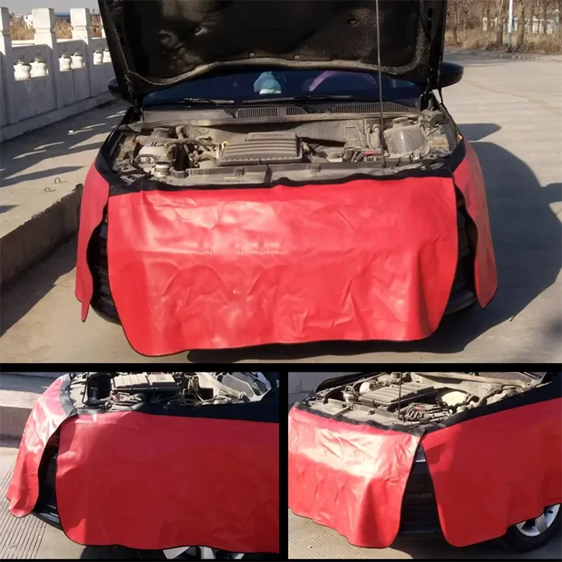 Universal Car Magnetic Fender Cover Mat Leather Protective Pad for Auto Repair and Mechanic Work