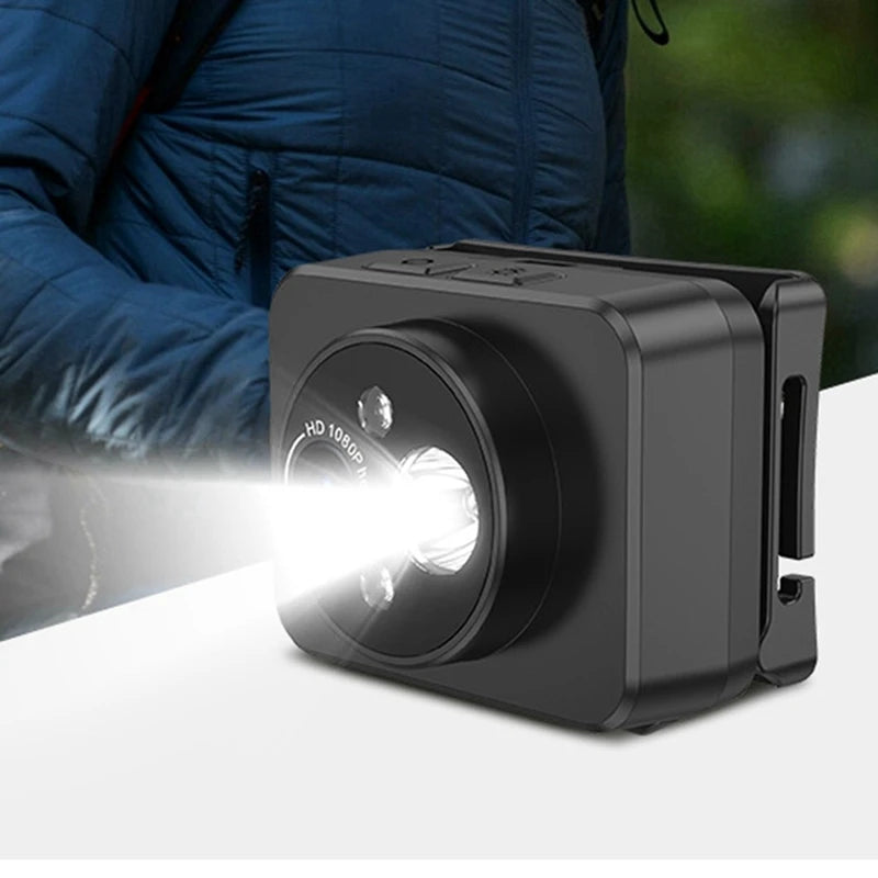 Head-Mounted HD Sports Camera for Outdoor Cycling and Vlogging