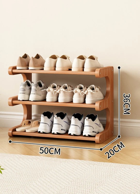 Modern Wooden Shoe Rack for Home and Dormitory Storage