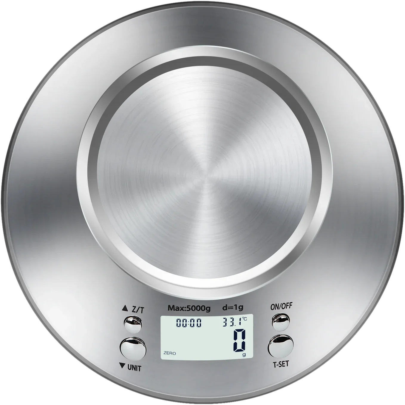 Stainless Steel Digital Kitchen Scale with LCD Display