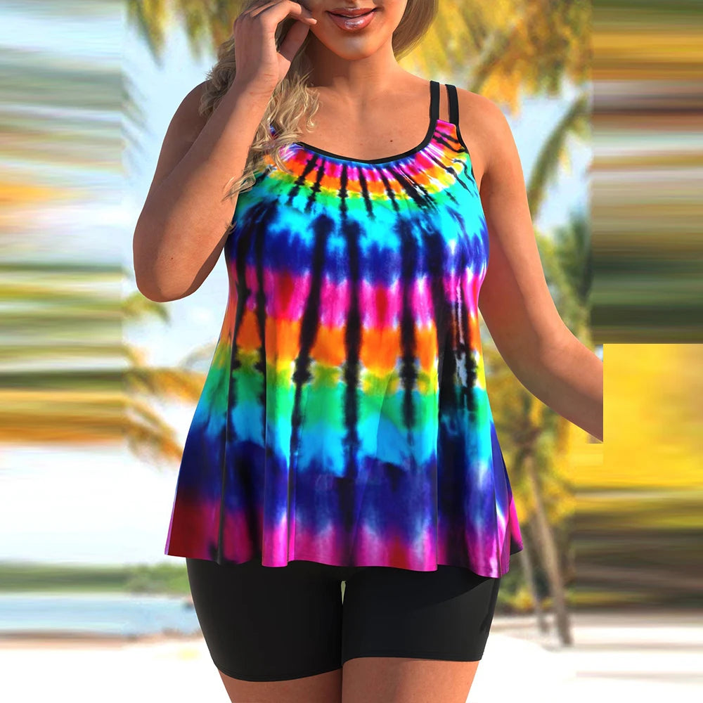Plus Size Two Piece Women's Swimsuit for Summer Beach Fun