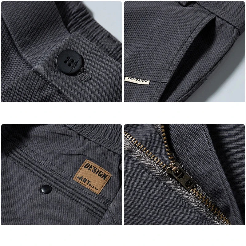 Men's Twill Slim Pants by Fashion Korean