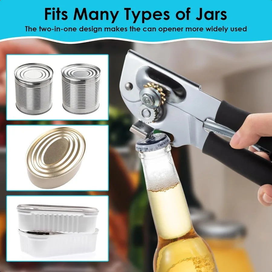 Heavy Duty Manual Can Opener with Magnet for Effortless Use