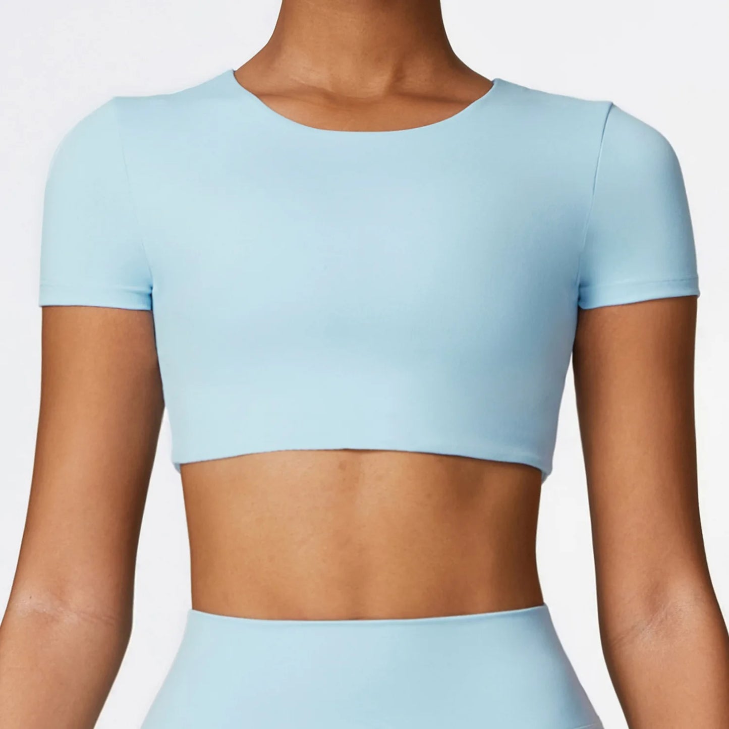 Hearuisavy Women Quick Dry Yoga Crop Top Sports Shirt