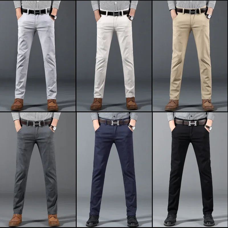 Men's Cotton Elastic Slim Jeans by NoEnName