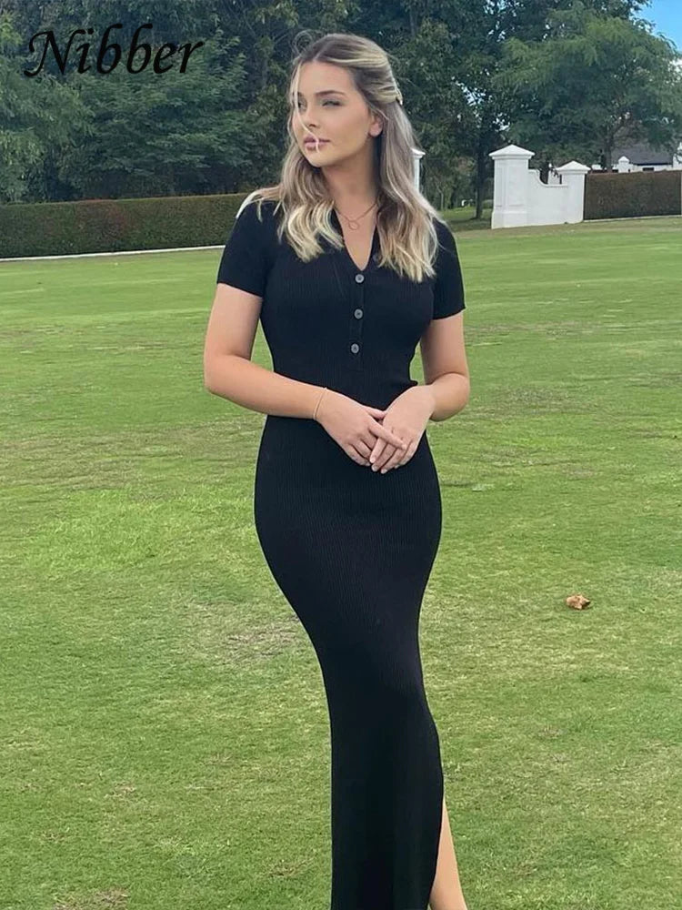 Nibber Elegant Maxi Dress for Women Summer Streetwear Party
