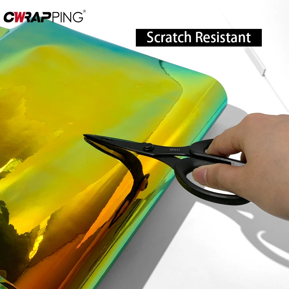 Car Stickers Vinyl Wrap PVC Self Adhesive Laser Plated Rainbow Film Waterproof Scratch Resistant Auto Accessories