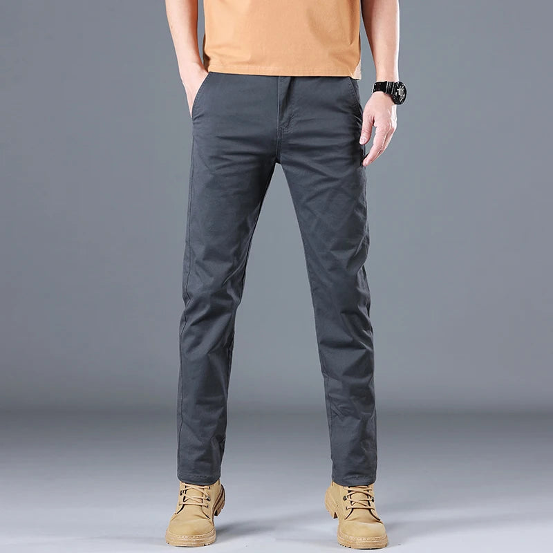 Men's Classic Solid Color Casual Pants for Every Occasion
