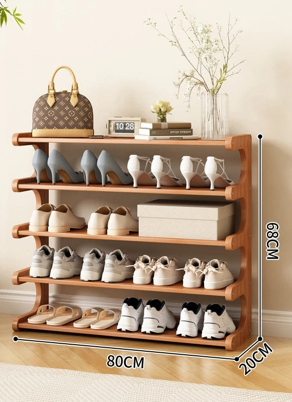Modern Wooden Shoe Rack for Home and Dormitory Storage