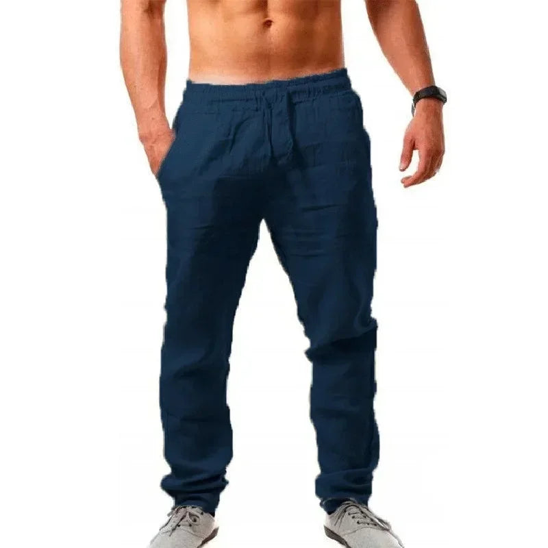 Men's Hip-Hop Wide Leg Pants with Drawstring for Summer Style