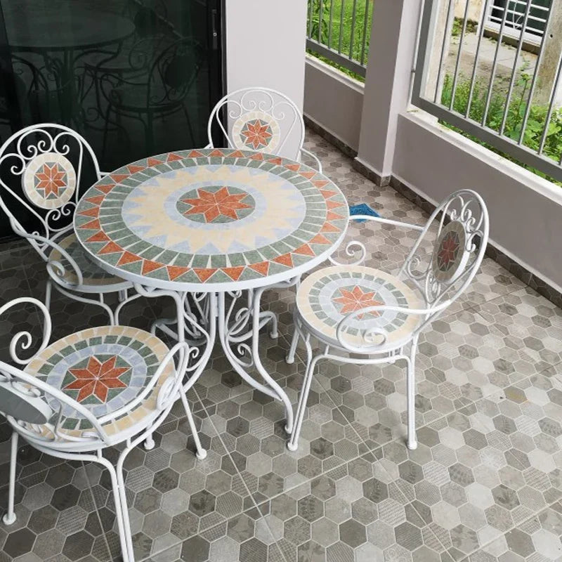 Lounge Sectional Garden Furniture Set Modern Natural Metal Balcony Garden Furniture Nordic Design