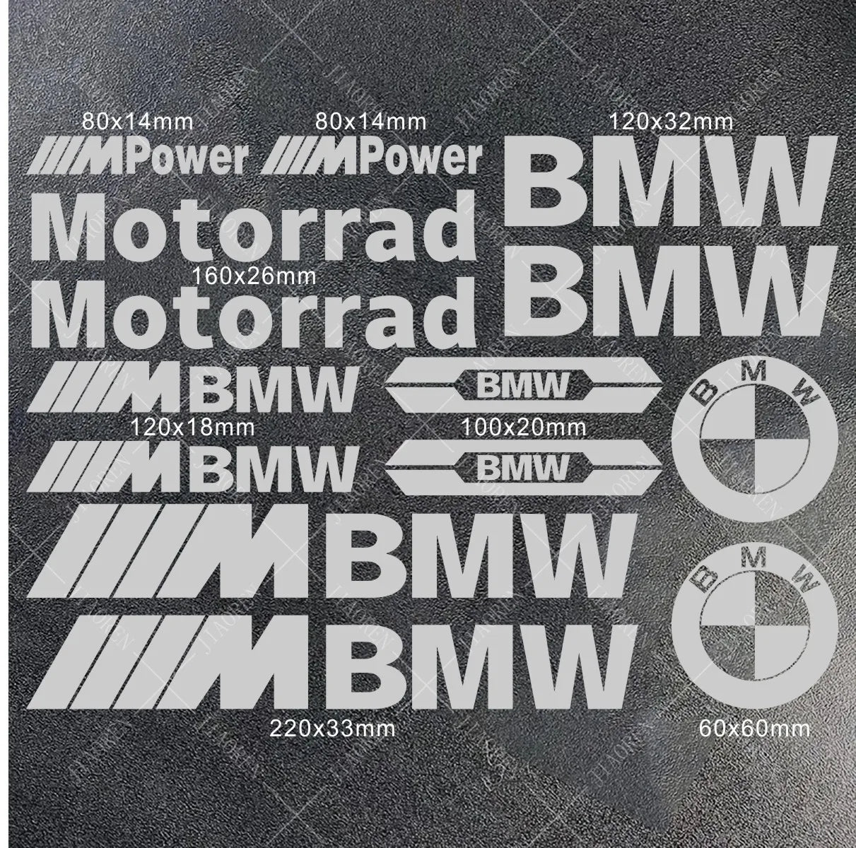 BMW Vinyl Sticker Logo Motorcycle Tank Decal Kit S1000RR